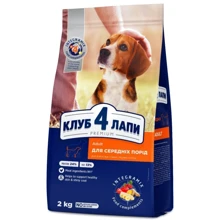 Сухий корм Club 4 Paws Premium Adult для собак середніх порід 2 кг (4820083909702): Тип Сухой корм