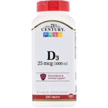 21st Century Vitamin D3 High Potency 1000 IU 500 Tablets: Тип Витамин D