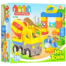 Конструктор JDLT 5106 стройка, бетономешалка, фигурка, 30 дет, 32-28,5-9см: Производитель Jdlt