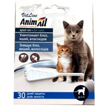 Капли на холку AnimAll VetLine spot-on для котов до 4 кг 0.5 мл (113,611): Тип Капли
