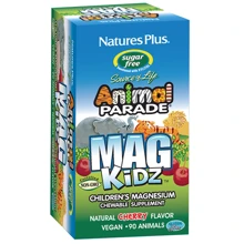 Natures Plus Animal Parade Mag Kidz Sugar Free 90 chewables Магній для дітей, без цукру, смак вишні: Тип магній