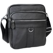 Чоловічі сумки через плече Borsa Leather чорна (100306-black): Стать Мужской