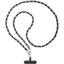 Ремешок для смартфона ArmorStandart Chain link Polished Silver with Black Leather (ARM77033): Цвет черный