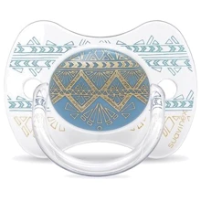 Пустышка силиконовая Suavinex Couture, 4-18 мес., голубой (304219): Возраст старше 3 месяцев