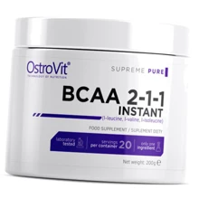 Аминокислота для спорта OstroVit Supreme Pure Bcaa 2-1-1 Instant 200 g / 20 servings / Natural: Вкус Без вкуса