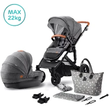 Універсальна коляска 2 в 1 Kinderkraft Prime Gray + MommyBag (KKWPRIMGRMB200): Тип коляски універсальна коляска (2-в-1)
