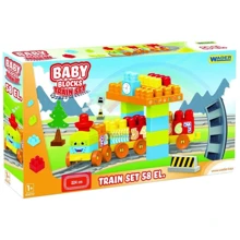 Конструктор Wader Baby Blocks Мои первые кубики Железная дорога 41470: Производитель Wader