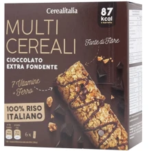 Батончик Cerealitalia мультизерновой Day By Day Черный шоколад с витаминами и минералами 126 г (8010121040818): Вес, г 126