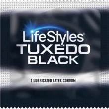 Презерватив Lifestyles - Tuxedo black, 1 шт: Тип Класичні