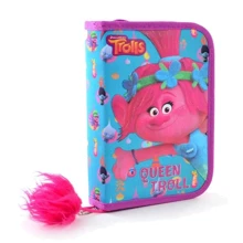 Пенал твердий одинарний з двома клапанами 1 Вересня Trolls (п'ятсот тридцять одна тисяча п'ятсот двадцять один): Матеріал поліестер
