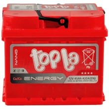 Topla 6СТ-45 АзЕ Energy Euro (TST-E45-0): Ёмкость, Ач 45