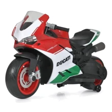 Детский электромотоцикл Bambi Racer Ducati бело-красный (M 5009E-1-3): Вид мотоцикл