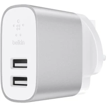 Зарядний пристрій Belkin Wall Charger BoostUp 2xUSB 4.8A Silver (F7U049VFSLV): Кабель в комплекті Відсутнє