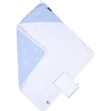Полотенце с капюшоном Childhome 80x80 см Flower Blue (CCBCMBF): undefined undefined