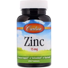 Carlson Labs Zinc, 15 mg, 250 Tablets (CAR-05312): Тип Цинк