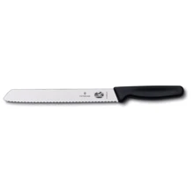 Кухонный нож Victorinox Bread для хлеба с черной ручкой 21см (5.1633.21): Лезвие нержавеющая сталь