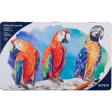 Олівці кольорові акварельні Kite K18-1054, мет. пенал, 36 шт.: Тип акварельні