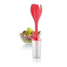 Набор для салата Loooqs Tulip серебристо-красный (P261.194): undefined undefined