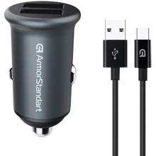 Зарядний пристрій ArmorStandart Car Charger 2xUSB QC3.0 with USB-C Cable Grey (ARM82459): Особливості Швидка зарядка
