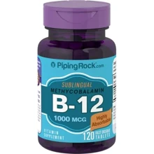 Piping Rock Vitamin B-12 (Sublingual) 1000 mcg 120 tabs Витамин В-12 (Метилкобаламин): Тип Витамин B