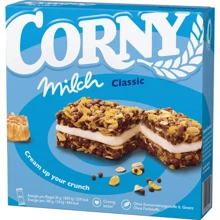 Упаковка злакових батончиків Corny з молочно-кремовою начинкою 4х30 г (4011800562212): Вага, г 120