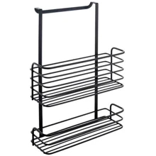 Полка навесная двухсекционная Metaltex 26x12x36 см черная покрытие Touch-Therm Galileo Lava (352612): Тип Полка подвесная