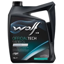 Моторное масло WOLF OFFICIALTECH 5W30 C4 4л: Тип Синтетическое