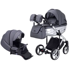 Коляска 2 в 1 Adamex Chantal Star Polar (Chrome) кожа 100% Star 103 (624640): Тип коляски универсальная коляска (2-в-1)