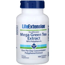 Life Extension Mega Green Tea Extract Decaffeinated 100 Veggie Caps Зеленый чай экстракт мега: Тип Зеленый чай