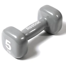 Гантель Reebok RAWT-11155 5 кг серый: Вес гантели, кг 5