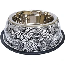 Миска Croci Animalier Zebra на ковзній основі з принтом 0.37 л 20 см (C6159837): Тип Миски