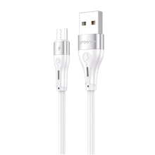 Кабель Proove USB Cable to microUSB Soft Silicone 2.4A 1m White: Тип USB Cable - microUSB