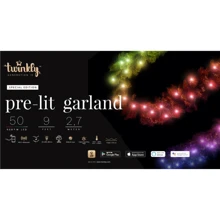 Smart LED Гирлянда Twinkly tree Strings RGBW 50, Gen II, на искусственной ветке елки, длинна 2,7м, кабель зеленый: Тип Линейная