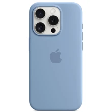 Чехол для iPhone Apple for iPhone 15 Pro Max Silicone Case with MagSafe Winter Blue (MT1Y3) : Цвет голубой