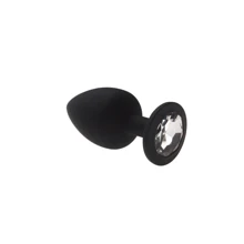 Анальная пробка CRYSTAL Black Silicone Diamond, L: Для кого Унисекс