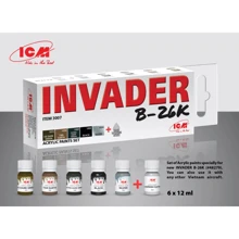 Набір фарб ICM для літака Invader B-26K 6 шт. (ICM3007): Виробник ICM