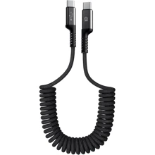 Кабель ArmorStandart Cable USB-C to USB-C AR17 Spiral 3A 1m Black (ARM75392): Тип USB-C - USB-C