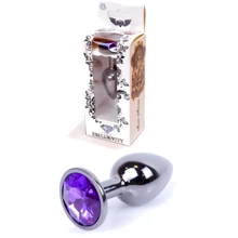 Анальная пробка с кристаллом BOSS of TOYS Boss Series - Jewellery Dark Silver PLUG Purple S, BS6400034: Для кого Унисекс