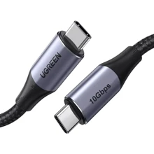 Кабель Ugreen USB-C to USB-C 100W 5A Gen2 10Gbps 1m Black (80150): Тип USB-C - USB-C