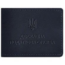 Обложка на удостоверение государственной налоговой службы BlankNote темно-синяя (BN-OP-17-navy-blue): Пол Унисекс