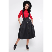 Юбка FashionUp YUB-1053A 42 черная клеш удлиненная миди: Материал Хлопок