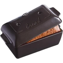 Форма для хлеба Emile Henry 28x15x12 см керамическая черная с крышкой (795504): Крышка Есть