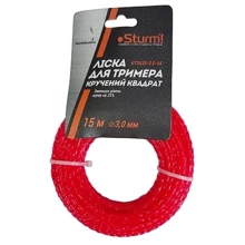 Ліска для тримерів Sturm GT3535-3.0-4А 15 м кручений квадрат 3.0 мм: Виробник Sturm
