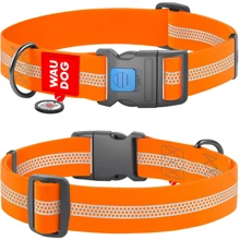 Нашийник для собак WAUDOG Waterproof c QR паспортом пластиковий фастекс XXL 40 мм 46-70 см оранжевий (25104): Виробник WAUDOG