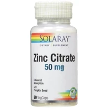 Solaray Zinc Citrate, 50 mg, 60 Vegetarian Capsules (SOR-47102): Тип Цинк