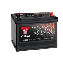Автомобільний акумулятор Yuasa YBX3068: Ємність, Ач 70