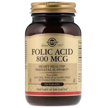 Solgar Folic Acid 800 mcg 250 Vegetable Capsules: Тип Витамин B