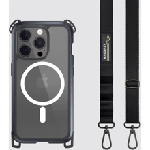 Чехол для iPhone SwitchEasy Odyssey Ultra M + Strap Rugged Utility MagSafe Case Metal/Black (MPH56P162EC23) for iPhone 15 Pro: Цвет черный