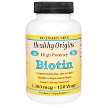 Healthy Origins Biotin High Potency 5,000 mcg 150 Vcaps Біотин: Тип вітамін B