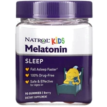 Natrol Melatonin Ages 4+ Мелатонин для детей от 4 лет 1 мг вкус ягод 90 жевательных конфет: Форма выпуска Конфеты жевательные